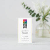 Moderne QR-code Upload Corporate Logo Professional Visitekaartje (Staand voorkant)