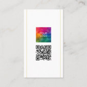 Moderne QR-code Upload Corporate Logo Professional Visitekaartje (Achterkant)
