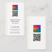 Moderne QR-code Upload Corporate Logo Professional Visitekaartje (Voorkant / Achterkant)