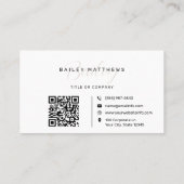 Moderne QR Code van het Manuscript van de Calligra Visitekaartje (Achterkant)