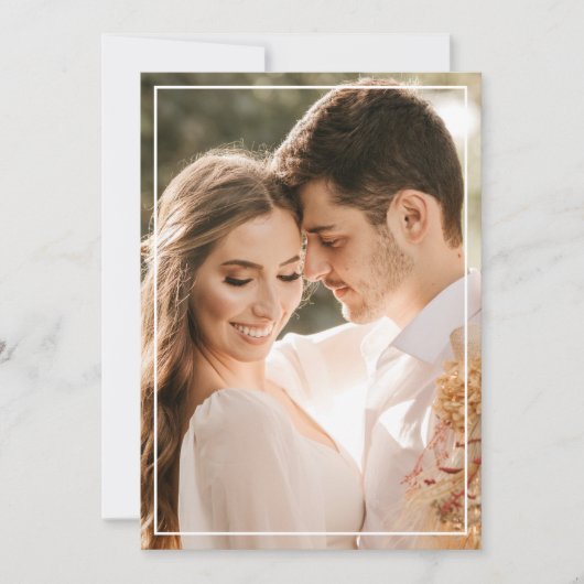 Moderne QR-code Vellum Overlay Achtergrond Foto  Save The Date (Voorkant)