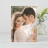 Moderne QR-code Vellum Overlay Achtergrond Foto  Save The Date (Staand voorkant)