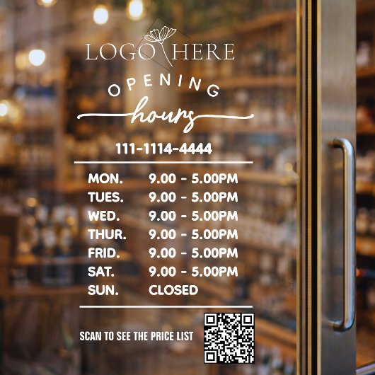 Moderne QR-code vensterstickers voor bedrijven  Raamsticker