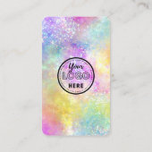 Moderne QR-code verbindt met ons Holo Opal Stijlvo Informatiekaartje (Achterkant)