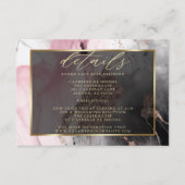 Moderne QR Code Verf Abstract Roos Houtskool Goud Informatiekaartje (Voorkant)