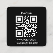 Moderne QR-code vierkante visitekaart met aangepas Visitekaartje (Achterkant)