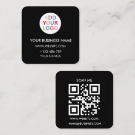 Moderne QR-code vierkante visitekaart met aangepas Visitekaartje