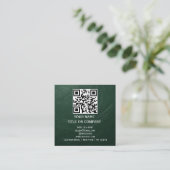 Moderne QR-code vierkante visitekaart Visitekaartje (Staand voorkant)