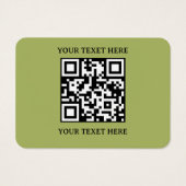 Moderne QR-code-visitekaart | Minimaal Groen Ch Visitekaartje (Achterkant)