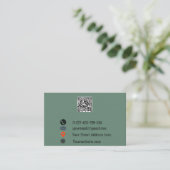 “Moderne QR-code-visitekaart” Visitekaartje (Staand voorkant)