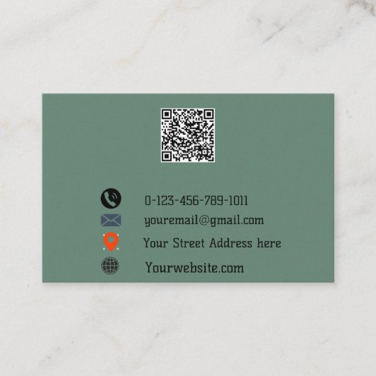 “Moderne QR-code-visitekaart” Visitekaartje (Voorkant)
