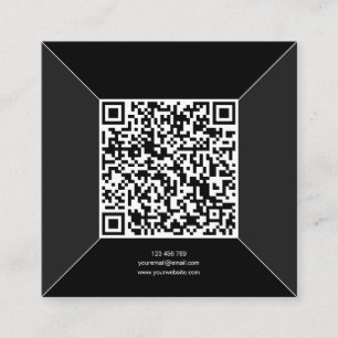 Moderne QR code Visitekaartje, Eenvoudig Persoonli Vierkante Visitekaartje