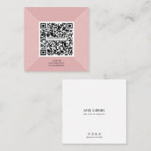Moderne QR-code Visitekaartje, eenvoudige persoonl Vierkante Visitekaartje (Voorkant / Achterkant)