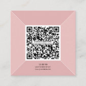 Moderne QR-code Visitekaartje, eenvoudige persoonl Vierkante Visitekaartje (Voorkant)