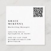 Moderne QR-code Visitekaartje Wit en Goud (Achterkant)
