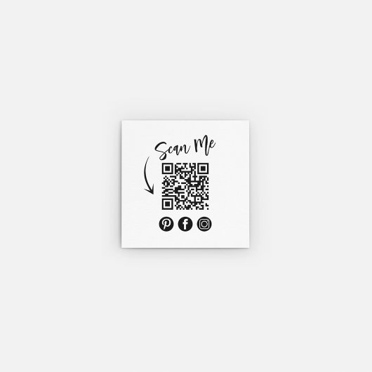 Moderne QR-code Voeg uw Logo Custom toe Vierkante Visitekaartje