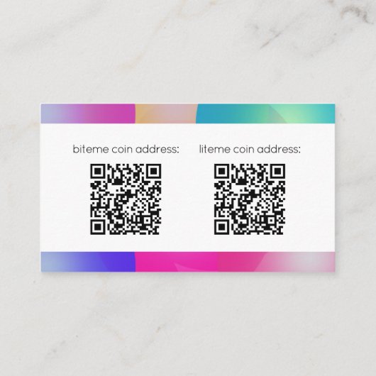 Moderne QR-code voor bedrijfsstijl Visitekaartje (Achterkant)