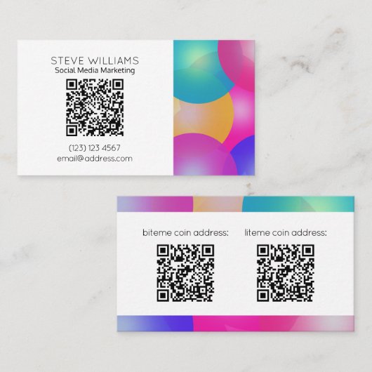 Moderne QR-code voor bedrijfsstijl Visitekaartje (Voorkant / Achterkant)