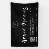 Moderne QR-code voor grand opening met aangepast l Spandoek (Verticaal)