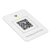 Moderne QR-code voor het uitnodigen van witte brui Magneet (Rechterzijde)