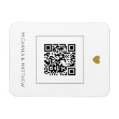 Moderne QR-code voor het uitnodigen van witte brui Magneet (Horizontaal)