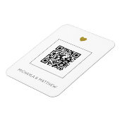 Moderne QR-code voor het uitnodigen van witte brui Magneet (Linkerzijde)