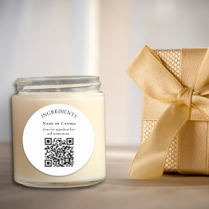 Moderne QR-code voor ingrediëntenlijst Zakelijk pr Ronde Sticker