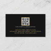 Moderne QR-code voor installateurs van videosurvei Visitekaartje (Achterkant)