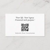 Moderne QR-code voor juridisch adviseurs Visitekaartje (Achterkant)