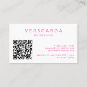 Moderne QR-code voor kleine bedrijven of werknemer Visitekaartje (Achterkant)