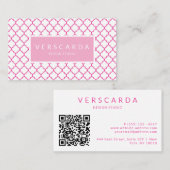 Moderne QR-code voor kleine bedrijven of werknemer Visitekaartje (Voorkant / Achterkant)