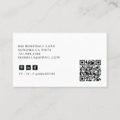 Moderne QR-code voor makers van foto-content en in Visitekaartje (Achterkant)