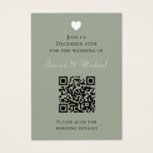 Moderne QR-code voor Sage All in One Weduwen Uitno Visitekaartje (Voorkant)