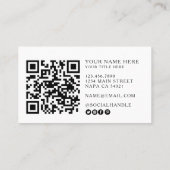 Moderne QR-code voor schoonheidsspecialist met log Visitekaartje (Achterkant)