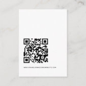 Moderne QR-code voor script bruiloft RSVP Informatiekaartje (Achterkant)