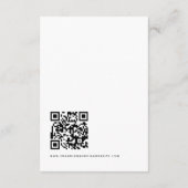 Moderne QR-code voor script bruiloft RSVP Kaart (Achterkant)