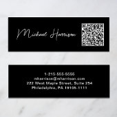 Moderne QR-code voor script Professional Mini Visitekaartje