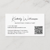 Moderne QR-code voor script Professional Visitekaartje (Voorkant)