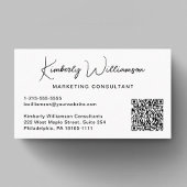 Moderne QR-code voor script Professional Visitekaartje