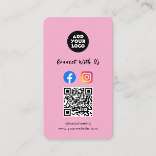 Moderne QR-code voor sociale media   Instagram Fac Visitekaartje