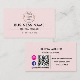 Moderne QR-code voor sociale media | Minimalistisc Visitekaartje