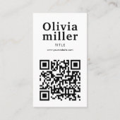 Moderne QR-code voor sociale media | Minimalistisc Visitekaartje (Achterkant)