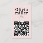 Moderne QR-code voor sociale media | Minimalistisc Visitekaartje (Achterkant)
