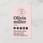 Moderne QR-code voor sociale media | Minimalistisc Visitekaartje (Voorkant)