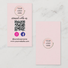 Moderne QR-code voor sociale media | Minimalistisc Visitekaartje