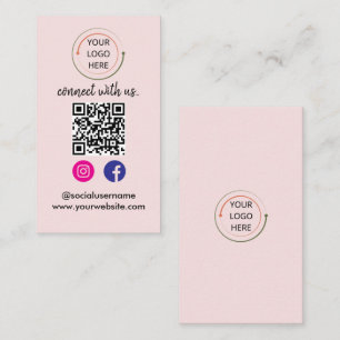 Moderne QR-code voor sociale media   Minimalistisc Visitekaartje