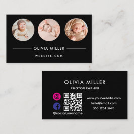 Moderne QR-code voor sociale media | Minimalistisc Visitekaartje