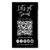 Moderne QR-code voor sociale media - verbinding me Magnetisch Visitekaartje (Voorkant Verticaal)