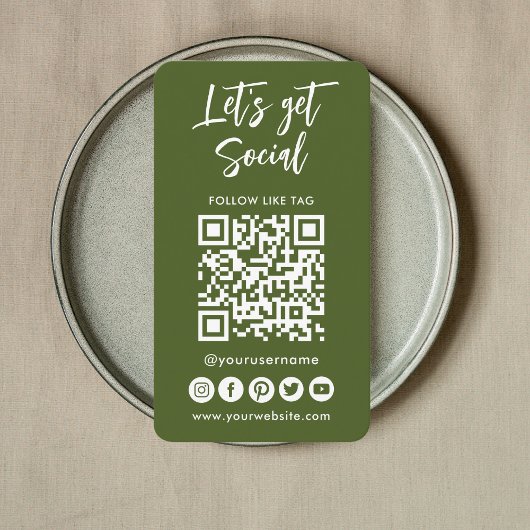 Moderne QR-code voor sociale media - verbinding me Visitekaartje