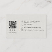 Moderne QR-code voor trouwfotograaf Visitekaartje (Achterkant)